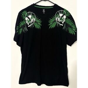 INC International Concept Mens Shirt Embroidery Leaf Green Size Large